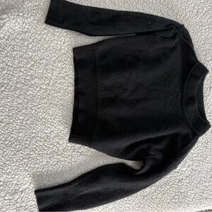 Free People Charcoal Knit Top